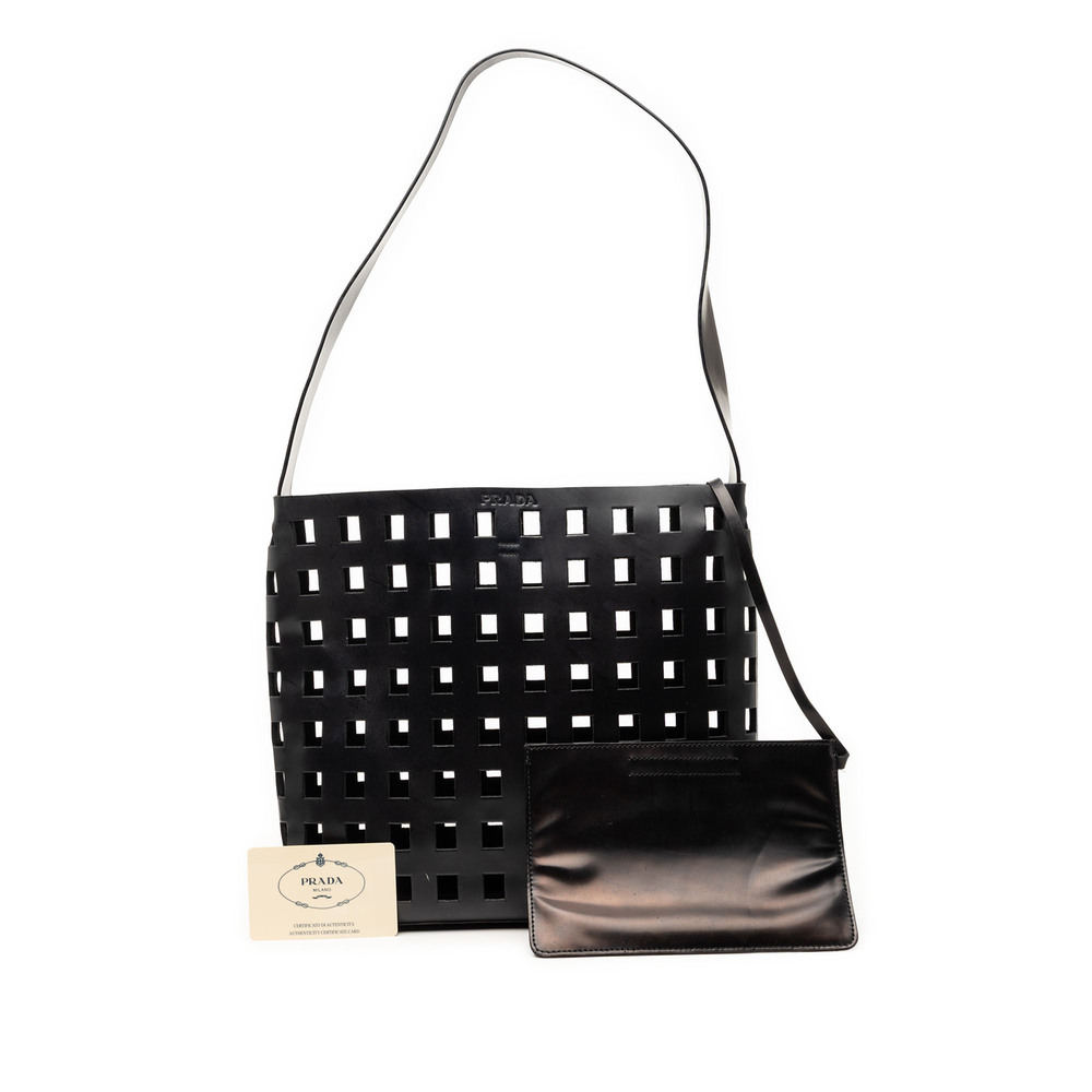 Pre-Loved Prada Perforated Leather Shoulder Bag - Picture 7 of 7